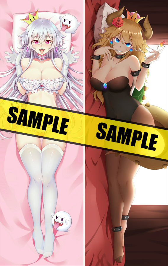 Super Mario Bowsette Princess Bowser Dakimakura 3d japanese anime body pillowcase